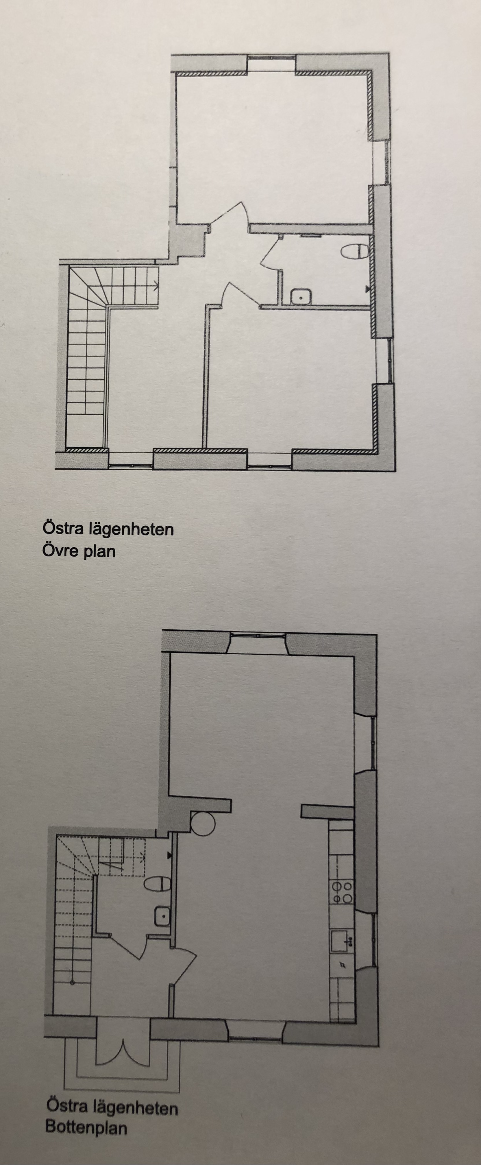 Östra lägenheten planlösning